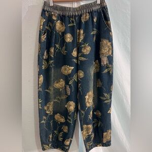 Floral Patterned Jeans